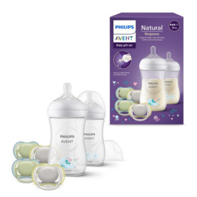 Philips AVENT Kit Biberons Natural Response avec Sucettes Ultra Air - 2 Biberons 260 ml et Motif Animaux Aquatiques