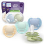 Sucettes Ultra-Douces Philips Avent pour Bébés - Lot de 4 avec Étuis de Stérilisation