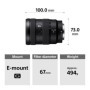 Objectif Sony SEL1655G Zoom Standard 16-55 mm F2.8 pour APS-C