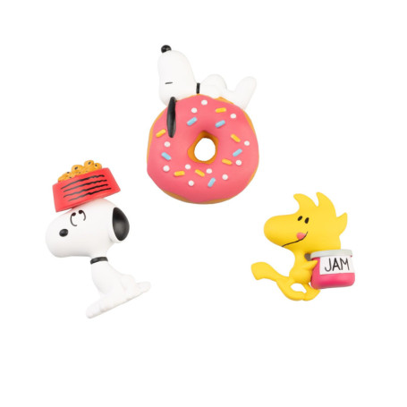 Set de 3 Aimants Snoopy - Figurines Magnétiques 3D en PVC pour Réfrigérateur