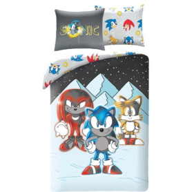 Parure de lit Sonic et amis Tails Shadow 140x200 cm avec taie 70x90 cm