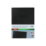 Protège-menu élégant A5 avec pochettes transparentes - Noir