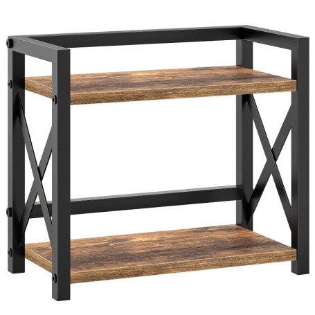 Étagère à Épices YATINEY 2 Niveaux - Organisateur de Cuisine au Style Industriel