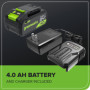 Coupe-Gazon Sans Fil Greenworks 24V - 33 cm avec Batterie et Chargeur Inclus