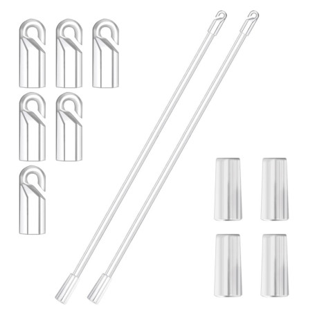 Tringles à Rideaux Transparentes SYEYCW - 2 Baguettes de Rechange 30cm