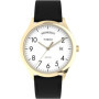Montre Timex Easy Reader pour Homme - Cuir Noir et Cadran Blanc