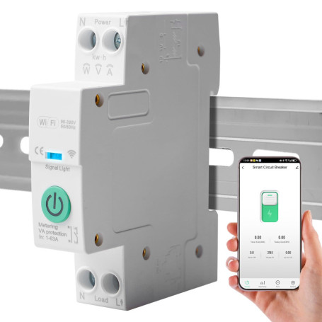 Disjoncteur Intelligent WiFi Aicharynic - Interrupteur Connecté pour Maison Smart