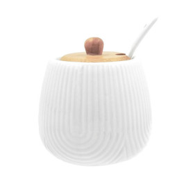 Sucrier en Porcelaine avec Cuillère à Café - LA PORCELLANA BIANCA