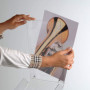 Présentoir A4 sur Pied en Acrylique avec Armature Aluminium - Support de Brochures et Catalogues