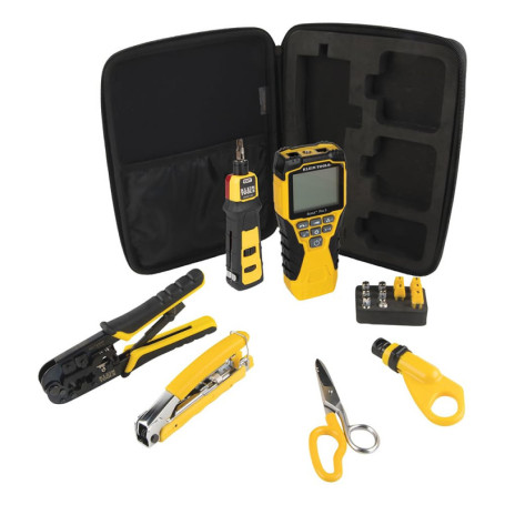 Klein Tools Kit d'Installation de Câbles VDV avec Testeur Scout Pro 3