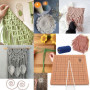 Planche de Macramé en Liège 18x18 cm - Tableau Réutilisable pour Tressage
