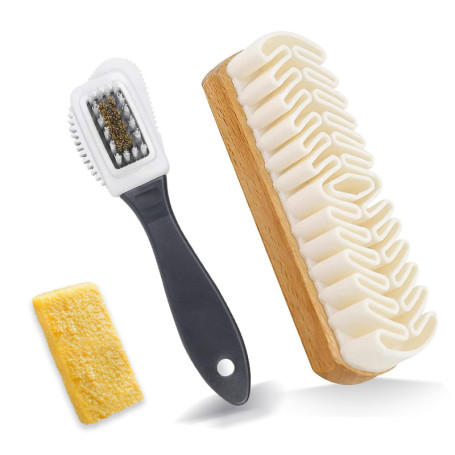 Kit de Nettoyage pour Chaussures en Daim - Brosse et Gomme Multifonction