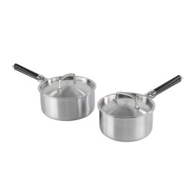 Coffret de 2 Casseroles Amovibles en Acier Inoxydable - 18/20 cm - KAMBERG