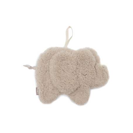 Doudou Éléphant Ultra Doux Jollein - Attache-Sucette Intégré - Cadeau de Naissance