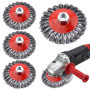 WEFHEF Set de 5 Brosses Métalliques pour Meuleuse 125mm - Idéal pour Polissage et Décapage