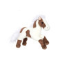Peluche Cheval Allongé Gipsy - 40 cm Marron et Blanc