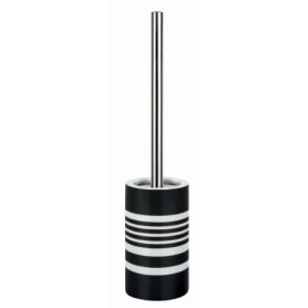 Brosse WC Spirella avec Support Tube Noir & Blanc - Design Élégant