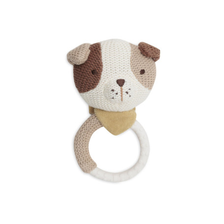Anneau de Dentition Bébé Jollein - Tête de Chien en Silicone - Soulagement Douleurs Dentaires
