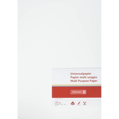 Papier Universel A4 Mat 160 g/m² - 25 Feuilles Blanc Nacré