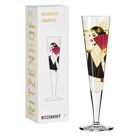 Flûte à Champagne Ritzenhoff Goldnacht - Design Élégant en Cristal avec Or Véritable