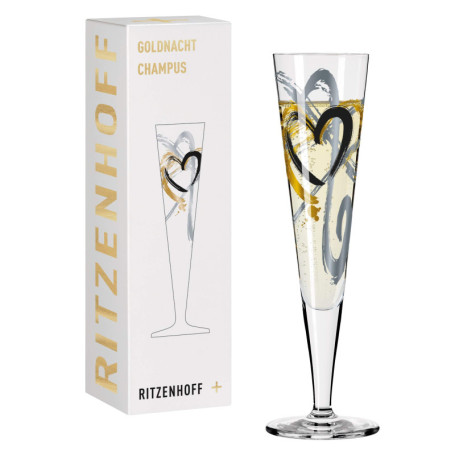 Flûte à Champagne Ritzenhoff Goldnacht - Design Élégant en Verre avec Or Véritable