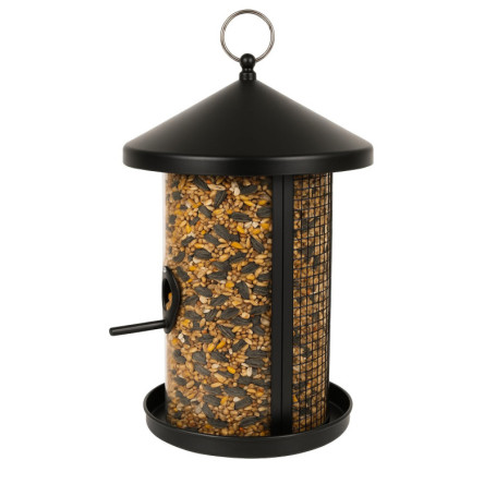 Mangeoire Extérieure pour Oiseaux Eira Noir - 31 cm en Métal et Polycarbonate