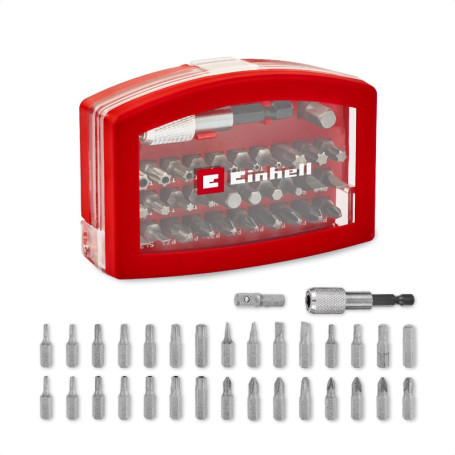 Boîte d'Embouts Einhell 32 Pièces avec Porte-Embouts Rapide