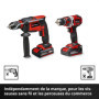 Boîte d'Embouts Einhell 32 Pièces avec Porte-Embouts Rapide