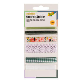 Set de Rubans Décoratifs Flower Fields - 6 Couleurs Assorties pour Bricolage