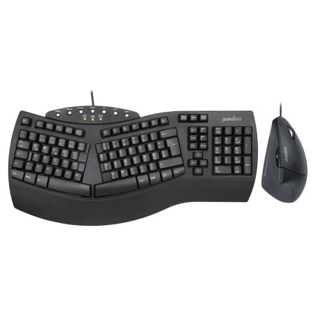 Ensemble Clavier et Souris Ergonomiques Perixx PERIDUO-512B - Confort Optimal pour PC