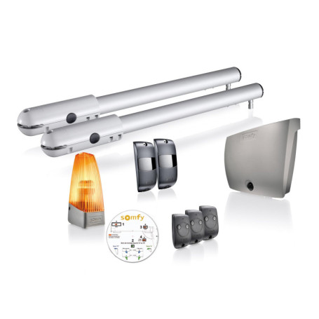 Kit de Motorisation Somfy SGS Line pour Portail Battant avec Télécommandes et Accessoires