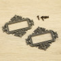 EMSea 24 Porte-étiquettes Vintage en Métal pour Armoires - Cadre en Alliage de Zinc