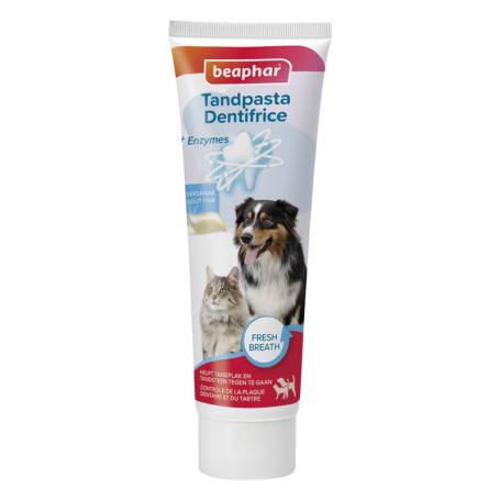 Beaphar Dentifrice Naturel pour Chien et Chat - Contrôle Plaque Dentaire et Haleine Fraîche - Tube de 100g