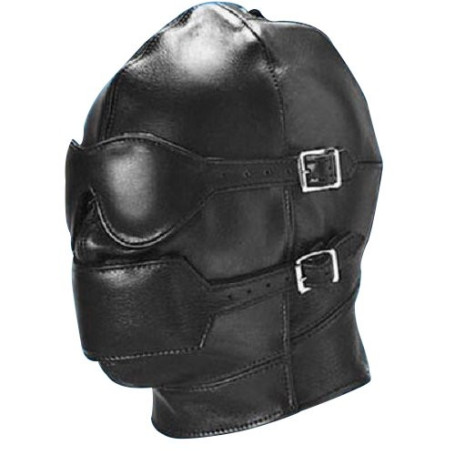 Cagoule de Bondage avec Bâillon Amovible - The Bondage Locker, Noir