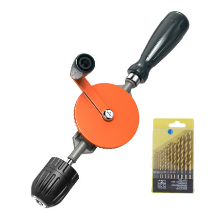 Perceuse Manuelle Housolution avec Mandrin Précision et 13 Forets