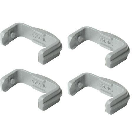 Lot de 4 Butées de Rail Supérieur pour Lave-Vaisselle - Gris