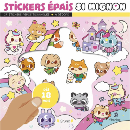 Pochette de 25 Stickers Épais et Repositionnables pour Enfants