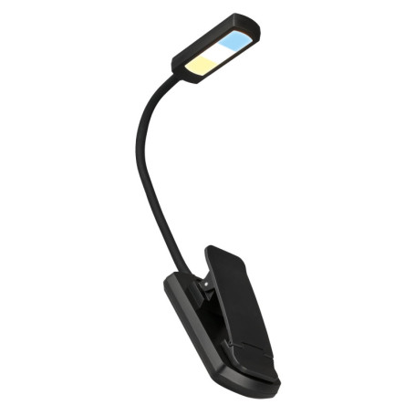 Lampe de Lecture Rechargeable Briloner avec Pince Orientable et Lumière Réglable