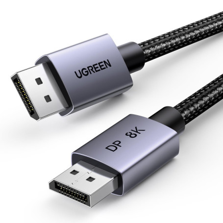 UGREEN Câble DisplayPort 1.4 8K 60Hz Nylon Tressé Mâle vers Mâle