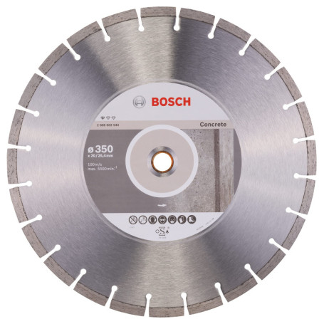 Disque à tronçonner diamanté Bosch 350 mm pour béton