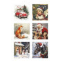 Lot de 12 cartes de Noël carrées avec enveloppes - Edition Seidel