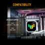 ASUS TUF Gaming LC III 360 ARGB White Edition Refroidisseur de processeur liquide tout-en-un préinstallé, triple ventilateur, tu