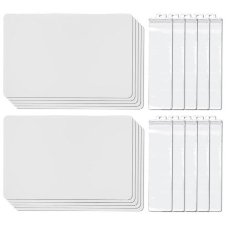 Set de Table Transparent Lavable - Lot de 10 avec Pochettes à Couverts
