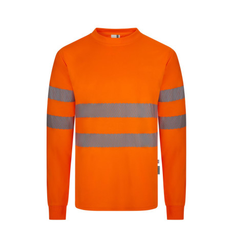 T-Shirt Longues Manches Velilla en Polyester Recyclé Orange Fluo - Taille XXL