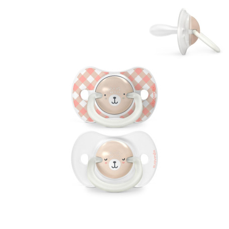 Lot de 2 Sucettes Brillantes pour Bébés 6-18 Mois - Suavinex Rose