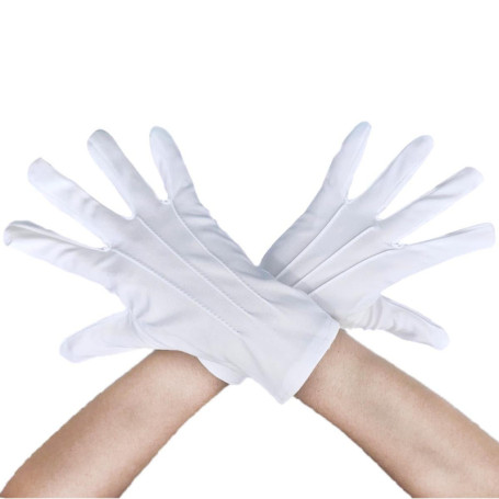Gants Blancs en Coton pour Déguisement de Noël - Jonami