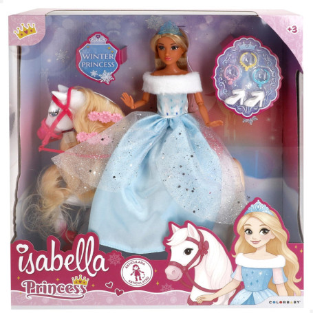Poupée Princesse Isabella avec Cheval et Accessoires - ColorBaby