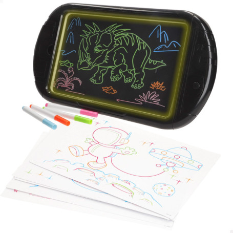 Tablette Graphique Lumineuse ColorBaby Good Idea! avec Marqueurs et Pochoirs