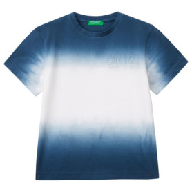 T-shirt Dip Dye Bleu Garçon 5 Ans - United Colors of Benetton