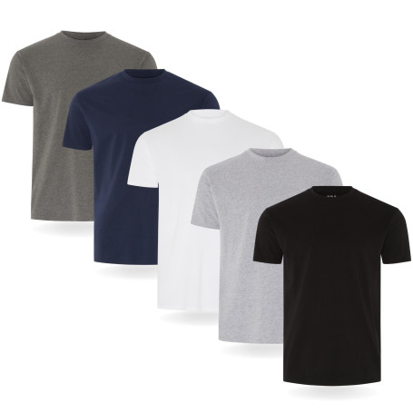 FM London Lot de 3/5 t-Shirts pour Hommes - T-Shirts de qualité supérieure avec Design légèrement ajusté